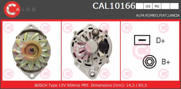 CASCO CAL10166RS Генератор для ALFA ROMEO 145 (Альфа ромео 145) CASCO CAL10166RS Генератор для ALFA ROMEO 145 (Альфа ромео 145)