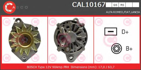 CASCO CAL10167RS Генератор для LANCIA DEDRA SW (Лансиа/лянча Дэдра св) CASCO CAL10167RS Генератор для LANCIA DEDRA SW (Лансиа/лянча Дэдра св)