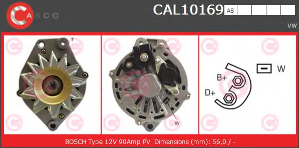 CASCO CAL10169AS Генератор для VOLKSWAGEN T4 CARAVELLE (Фольксваген Т4 cараvэллэ) CASCO CAL10169AS Генератор для VOLKSWAGEN T4 CARAVELLE (Фольксваген Т4 cараvэллэ)
