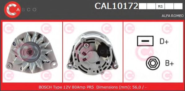 CASCO CAL10172RS Генератор AR06416 для ALFA-ROMEO (Алфа-ромэо) CASCO CAL10172RS Генератор AR06416 для ALFA-ROMEO (Алфа-ромэо)