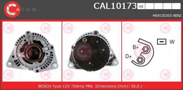 CASCO CAL10173AS Генератор OM602. 940 для MERCEDES-BENZ SPRINTER 3-T (Мэрcэдэс-бэнз Спринтэр 3-т) CASCO CAL10173AS Генератор OM602. 940 для MERCEDES-BENZ SPRINTER 3-T (Мэрcэдэс-бэнз Спринтэр 3-т)