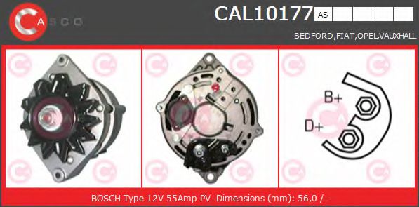 CASCO CAL10177AS Генератор для OPEL MANTA B CC (Опель Манта б cc) CASCO CAL10177AS Генератор для OPEL MANTA B CC (Опель Манта б cc)