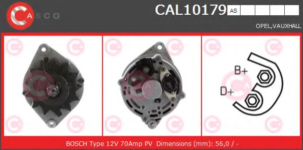 CASCO CAL10179AS Генератор для OPEL OMEGA A (Опель Омэга а) CASCO CAL10179AS Генератор для OPEL OMEGA A (Опель Омэга а)