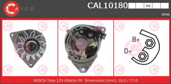 CASCO CAL10180RS Генератор для BMW 3 (Бмв 3) CASCO CAL10180RS Генератор для BMW 3 (Бмв 3)