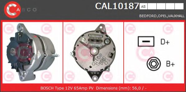 CASCO CAL10187AS Генератор для OPEL OMEGA A (Опель Омэга а) CASCO CAL10187AS Генератор для OPEL OMEGA A (Опель Омэга а)