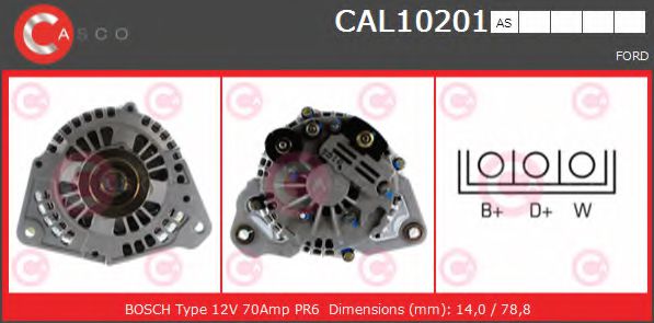 CASCO CAL10201AS Генератор для FORD ESCORT VII (Форд Эскорт 7) CASCO CAL10201AS Генератор для FORD ESCORT VII (Форд Эскорт 7)