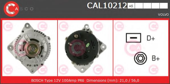 CASCO CAL10212AS Генератор для VOLVO S90 (Вольво С90) CASCO CAL10212AS Генератор для VOLVO S90 (Вольво С90)