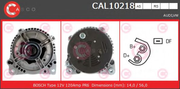 CASCO CAL10218AS Генератор для AUDI 90 (Ауди 90) CASCO CAL10218AS Генератор для AUDI 90 (Ауди 90)