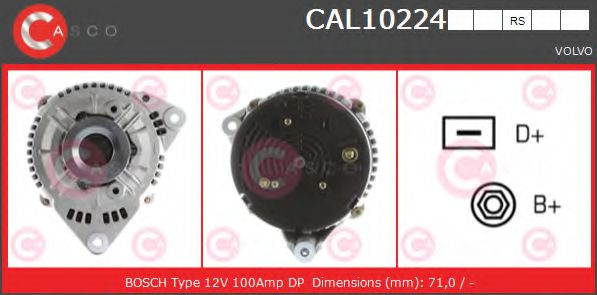 CASCO CAL10224RS Генератор для VOLVO (Вольво) CASCO CAL10224RS Генератор для VOLVO (Вольво)