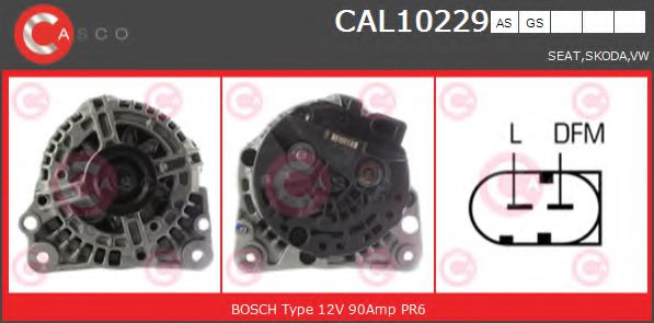CASCO CAL10229AS Генератор для SEAT IBIZA V (Сеат Ибица 5) CASCO CAL10229AS Генератор для SEAT IBIZA V (Сеат Ибица 5)