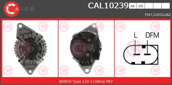 CASCO CAL10239AS Генератор для IVECO DAILY IV (Ивеко Даилъ иv) CASCO CAL10239AS Генератор для IVECO DAILY IV (Ивеко Даилъ иv)