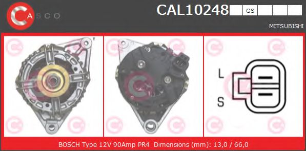 CASCO CAL10248GS Генератор 90 для MITSUBISHI CARISMA (Митсубиши/митсубиси Каризма) CASCO CAL10248GS Генератор 90 для MITSUBISHI CARISMA (Митсубиши/митсубиси Каризма)