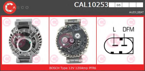 CASCO CAL10253GS Генератор для SEAT EXEO ST (Сеат Эxэо ст) CASCO CAL10253GS Генератор для SEAT EXEO ST (Сеат Эxэо ст)