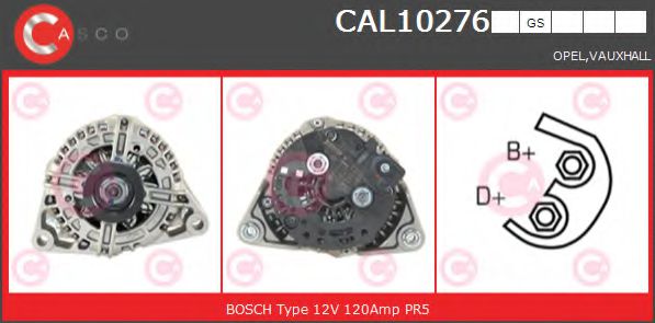 CASCO CAL10276GS Генератор для OPEL ASTRA H GTC (Опель Астра н гтс) CASCO CAL10276GS Генератор для OPEL ASTRA H GTC (Опель Астра н гтс)