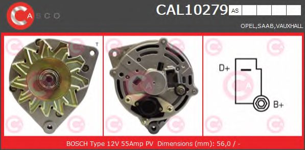 CASCO CAL10279AS Генератор для OPEL ASCONA B (Опель Асcона б) CASCO CAL10279AS Генератор для OPEL ASCONA B (Опель Асcона б)