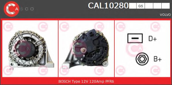 CASCO CAL10280GS Генератор для VOLVO S80 I (Вольво S80 1) CASCO CAL10280GS Генератор для VOLVO S80 I (Вольво S80 1)