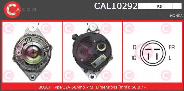CASCO CAL10292RS Генератор<br >D16Z2 
