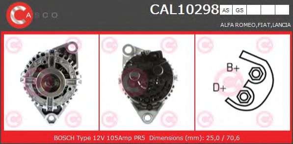CASCO CAL10298AS Генератор 