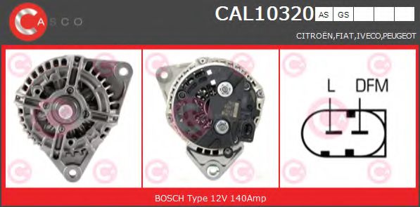 CASCO CAL10320AS Генератор для IVECO (Ивеко) CASCO CAL10320AS Генератор для IVECO (Ивеко)