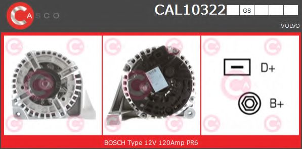 CASCO CAL10322GS Генератор для VOLVO S80 I (Вольво S80 1) CASCO CAL10322GS Генератор для VOLVO S80 I (Вольво S80 1)