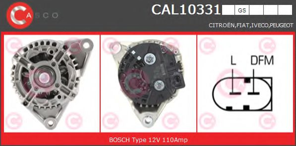 CASCO CAL10331GS Генератор для IVECO (Ивеко) CASCO CAL10331GS Генератор для IVECO (Ивеко)