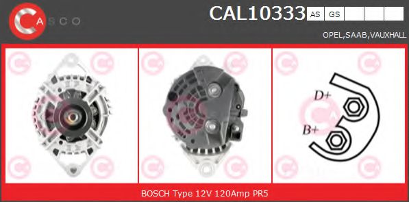 CASCO CAL10333GS Генератор для OPEL VECTRA C GTS (Опель Вектра с джити) CASCO CAL10333GS Генератор для OPEL VECTRA C GTS (Опель Вектра с джити)