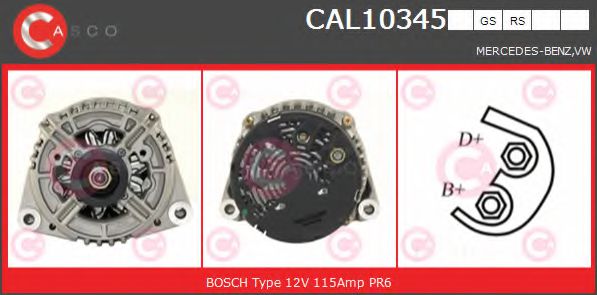 CASCO CAL10345RS Генератор для MERCEDES-BENZ M-CLASS (Мэрcэдэс-бэнз М-cласс) CASCO CAL10345RS Генератор для MERCEDES-BENZ M-CLASS (Мэрcэдэс-бэнз М-cласс)