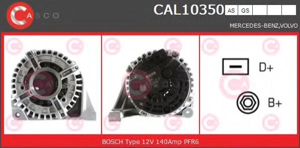 CASCO CAL10350AS Генератор для VOLVO S80 I (Вольво S80 1) CASCO CAL10350AS Генератор для VOLVO S80 I (Вольво S80 1)