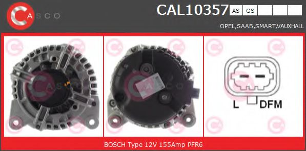 CASCO CAL10357AS Генератор для SAAB 9-3 (Сааб 9-3) CASCO CAL10357AS Генератор для SAAB 9-3 (Сааб 9-3)