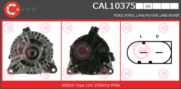 CASCO CAL10375GS Генератор для LAND ROVER FREELANDER 2 (Ленд ровер/лэнд ровер Фриландер 2) CASCO CAL10375GS Генератор для LAND ROVER FREELANDER 2 (Ленд ровер/лэнд ровер Фриландер 2)
