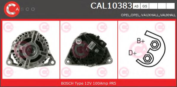 CASCO CAL10383AS Генератор для OPEL ASTRA H (Опель Астра н) CASCO CAL10383AS Генератор для OPEL ASTRA H (Опель Астра н)
