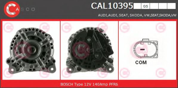 CASCO CAL10395GS Генератор для SEAT ALHAMBRA (Сеат Альхамбра) CASCO CAL10395GS Генератор для SEAT ALHAMBRA (Сеат Альхамбра)
