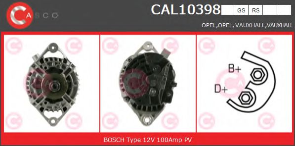 CASCO CAL10398GS Генератор для OPEL FRONTERA B (Опель Фронтера б) CASCO CAL10398GS Генератор для OPEL FRONTERA B (Опель Фронтера б)