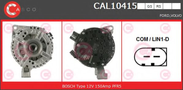 CASCO CAL10415GS Генератор для VOLVO C30 (Вольво C30) CASCO CAL10415GS Генератор для VOLVO C30 (Вольво C30)