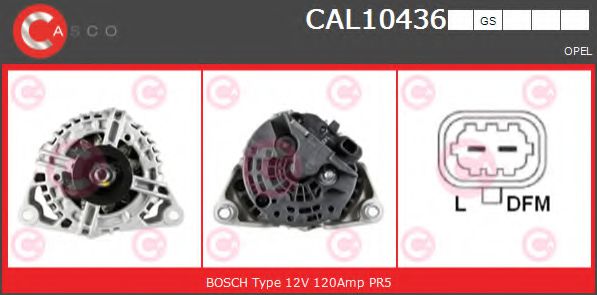 CASCO CAL10436GS Генератор для OPEL ASTRA H (Опель Астра н) CASCO CAL10436GS Генератор для OPEL ASTRA H (Опель Астра н)