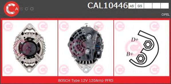 CASCO CAL10446AS Генератор 120 для OPEL ASTRA H GTC (Опель Астра н гтс) CASCO CAL10446AS Генератор 120 для OPEL ASTRA H GTC (Опель Астра н гтс)