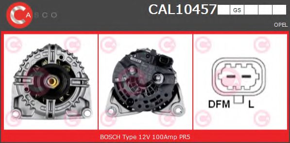 CASCO CAL10457GS Генератор для OPEL ASTRA H (Опель Астра н) CASCO CAL10457GS Генератор для OPEL ASTRA H (Опель Астра н)
