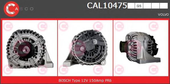 CASCO CAL10475GS Генератор для VOLVO S80 I (Вольво S80 1) CASCO CAL10475GS Генератор для VOLVO S80 I (Вольво S80 1)