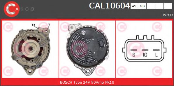 CASCO CAL10604GS Генератор для IVECO (Ивеко) CASCO CAL10604GS Генератор для IVECO (Ивеко)