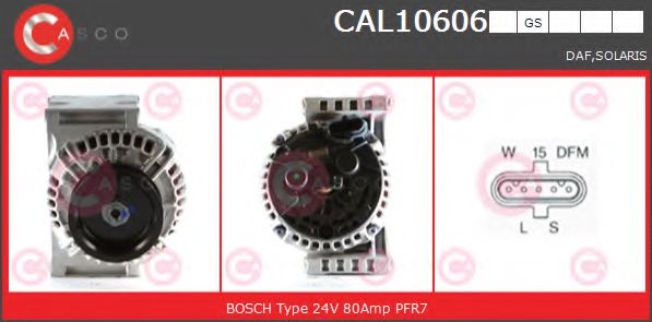 CASCO CAL10606GS Генератор для DAF (Даф) CASCO CAL10606GS Генератор для DAF (Даф)
