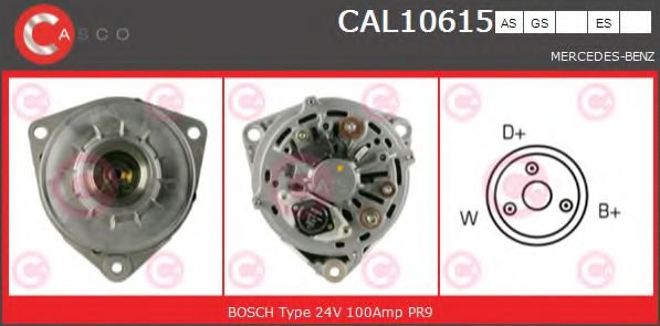 CASCO CAL10615AS Генератор для MERCEDES-BENZ CITARO (Мэрcэдэс-бэнз Cитаро) CASCO CAL10615AS Генератор для MERCEDES-BENZ CITARO (Мэрcэдэс-бэнз Cитаро)