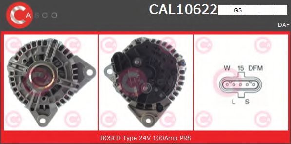 CASCO CAL10622GS Генератор для DAF CF 65 (Даф Cф 65) CASCO CAL10622GS Генератор для DAF CF 65 (Даф Cф 65)