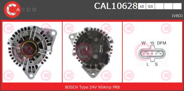 CASCO CAL10628AS Генератор 90 для IVECO (Ивеко) CASCO CAL10628AS Генератор 90 для IVECO (Ивеко)