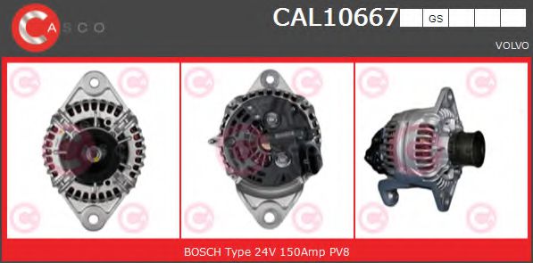 CASCO CAL10667GS Генератор для VOLVO (Вольво) CASCO CAL10667GS Генератор для VOLVO (Вольво)