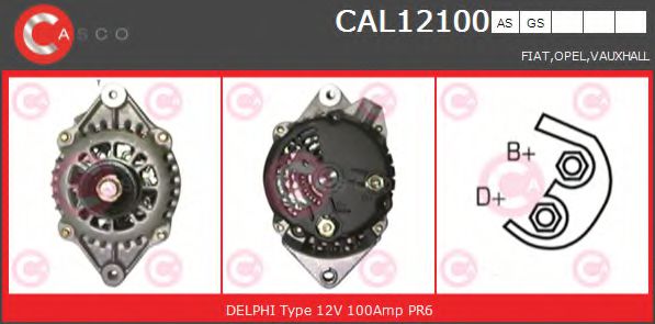 CASCO CAL12100AS Генератор для OPEL VECTRA C GTS (Опель Вектра с джити) CASCO CAL12100AS Генератор для OPEL VECTRA C GTS (Опель Вектра с джити)