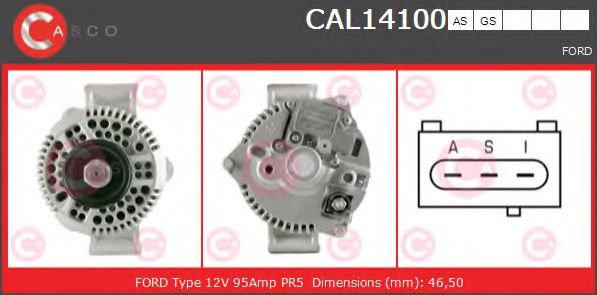 CASCO CAL14100AS Генератор для FORD MONDEO (Форд Мондэо) CASCO CAL14100AS Генератор для FORD MONDEO (Форд Мондэо)