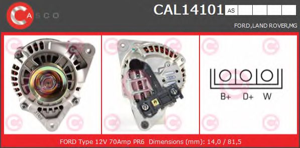 CASCO CAL14101AS Генератор для FORD ORION II (Форд Орион 2) CASCO CAL14101AS Генератор для FORD ORION II (Форд Орион 2)