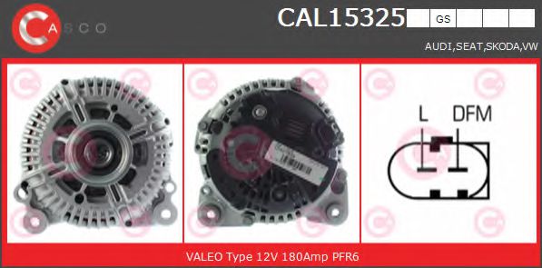 CASCO CAL15325GS Генератор для VOLKSWAGEN PASSAT (Фольксваген Пассат) CASCO CAL15325GS Генератор для VOLKSWAGEN PASSAT (Фольксваген Пассат)