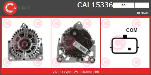 CASCO CAL15336GS Генератор для RENAULT GRAND SCNIC II (Рено Гранд сценик 2) CASCO CAL15336GS Генератор для RENAULT GRAND SCNIC II (Рено Гранд сценик 2)