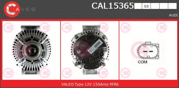 CASCO CAL15365GS Генератор для AUDI (Ауди) CASCO CAL15365GS Генератор для AUDI (Ауди)
